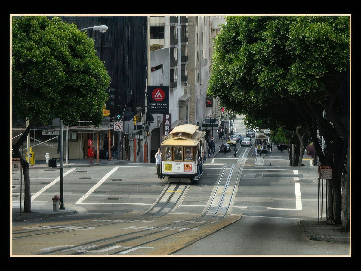 "Cable Car" dans une rue à 26 % ...