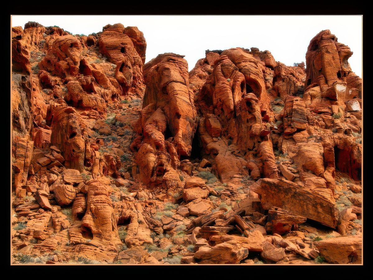 Les roches rouges de la "Valley of Fire"