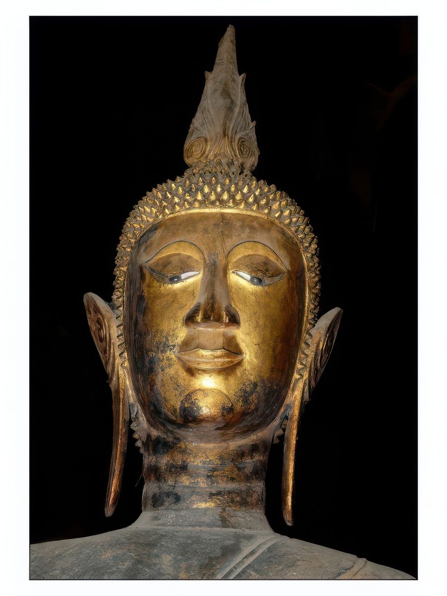 Détail du visage de Bouddha.