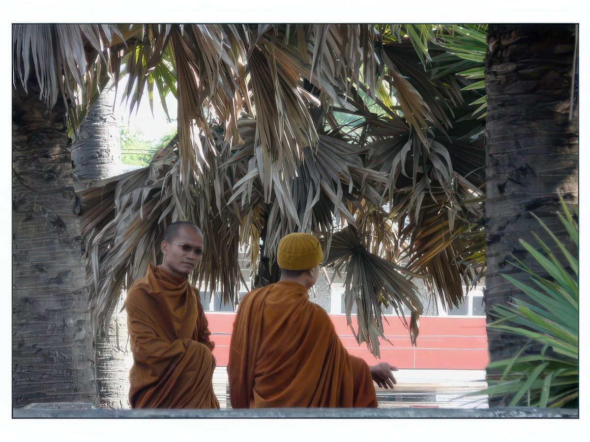Conversation entre moines.