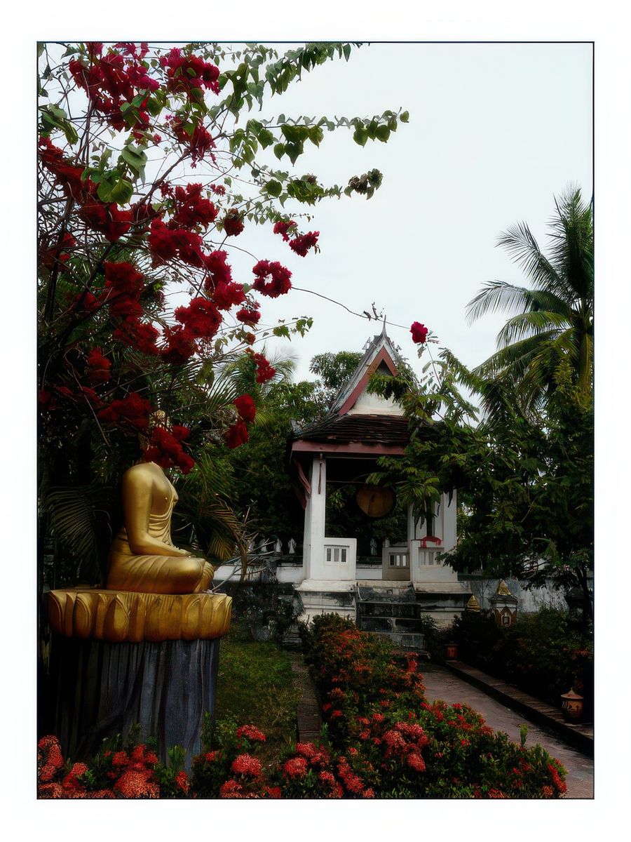 Les jardins du Vat Choum Khong.