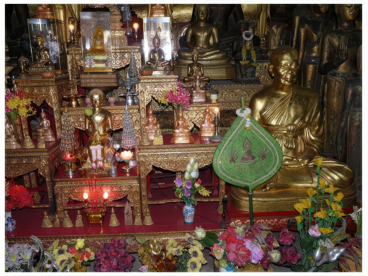 Offrandes à Bouddha.