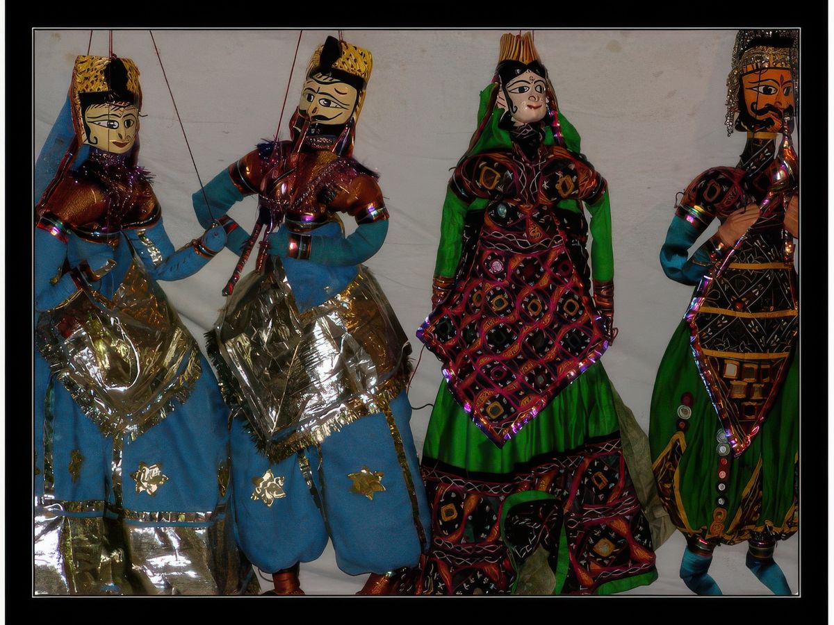 Les célèbres marionnettes du Rajasthan.