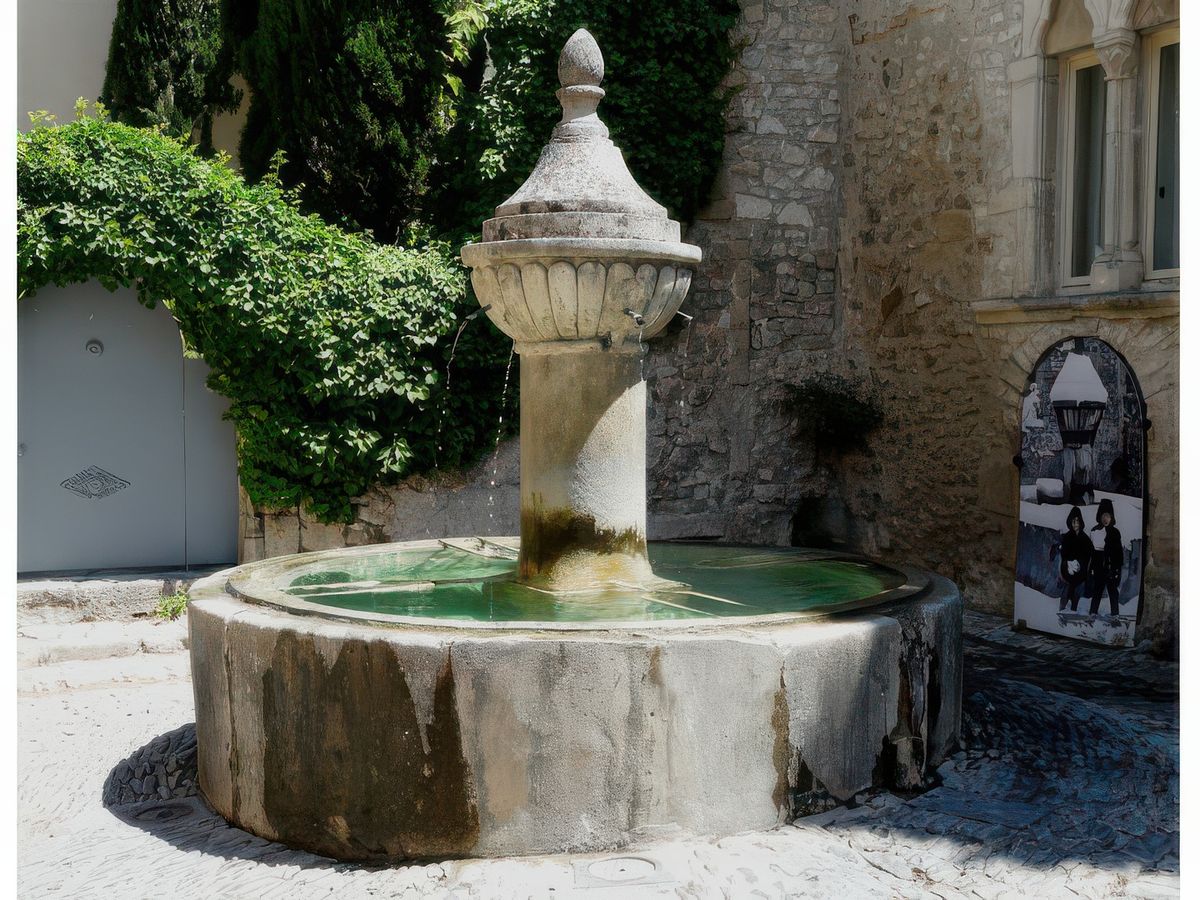 La fontaine de la rue de l'Evéché.