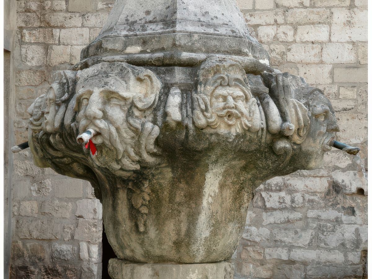 Détail de la fontaine Gigot.