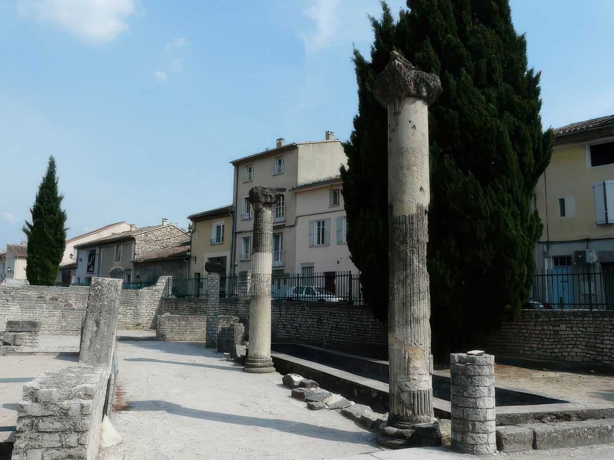 L'atrium de la Maison à l'Apollon Lauré.