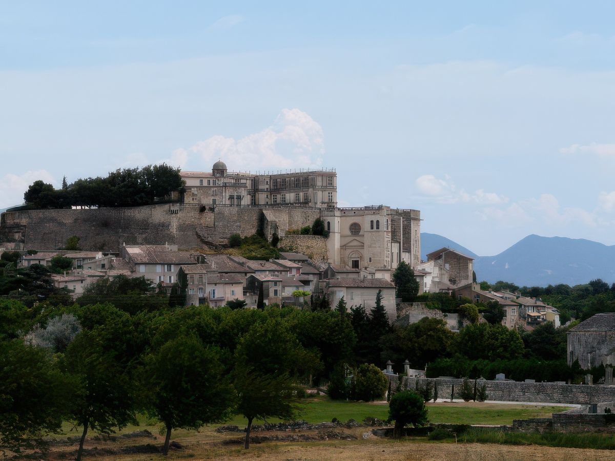 Le château de Grignan, mentionné dès le XIe siècle, occupe un plateau dominant le village installé sur ses pentes dès le Moyen Age. D’abord propriété de la famille de Grignan puis de la famille des Adhémar, le château médiéval est transformé en une prestigieuse demeure de plaisance à la Renaissance, puis au XVIIe siècle, époque où la correspondance de la Marquise de Sévigné évoque l’éclat de cette cour provençale. Ce château, partiellement démantelé pendant la Révolution puis reconstruit au début du XXe siècle, abrite aujourd’hui des collections de mobilier d’art, de peintures et d’étoffes précieuses.
