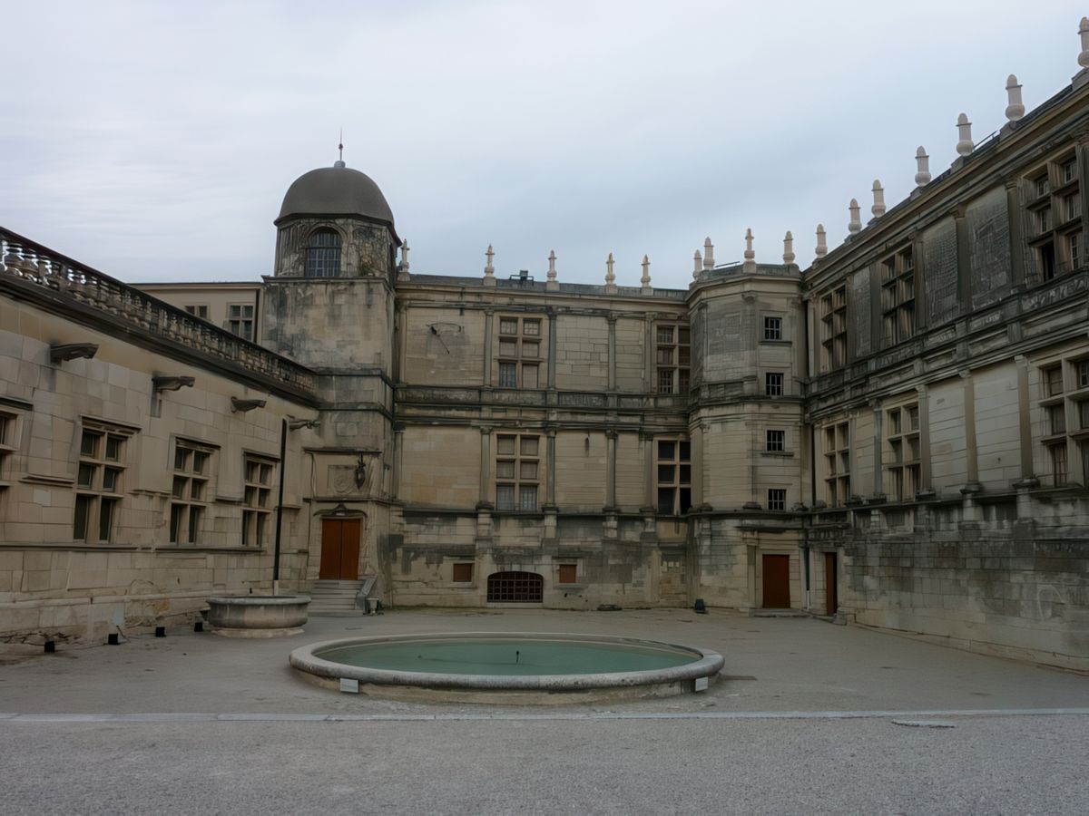 La cour du puits.