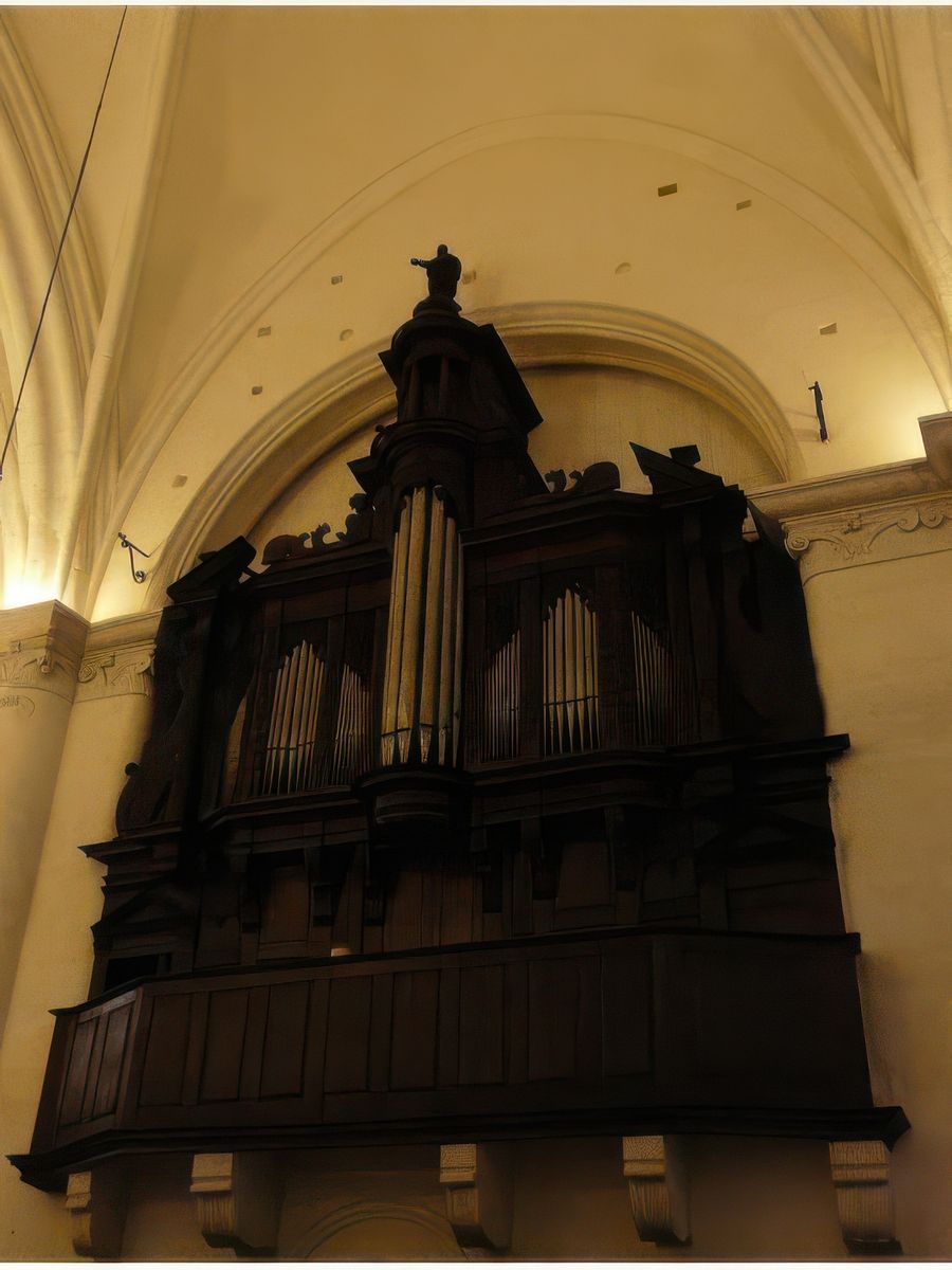 Le buffet d'orgue date du XVIIe siècle, oeuvre du facteur flamand Charles de Royer.