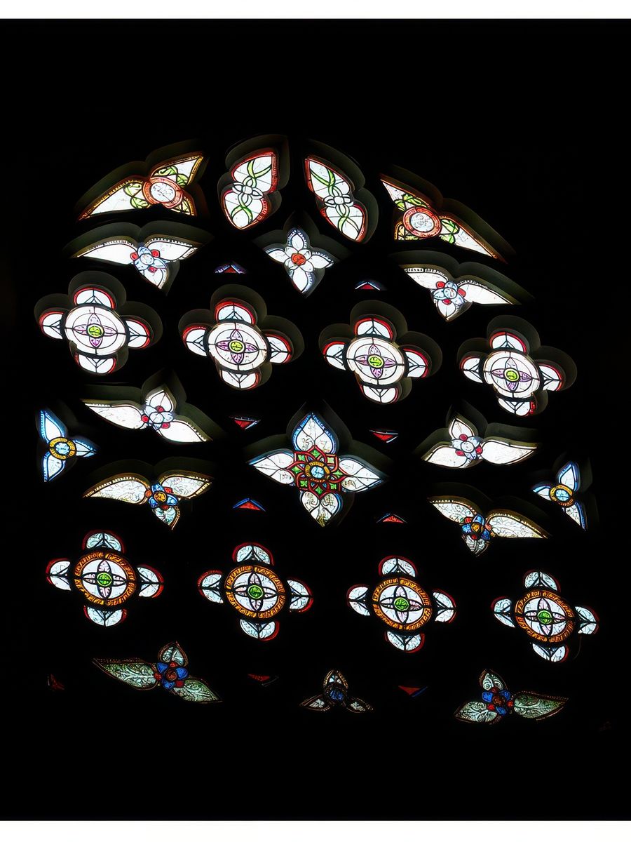 Vitrail de la collégiale Saint sauveur.