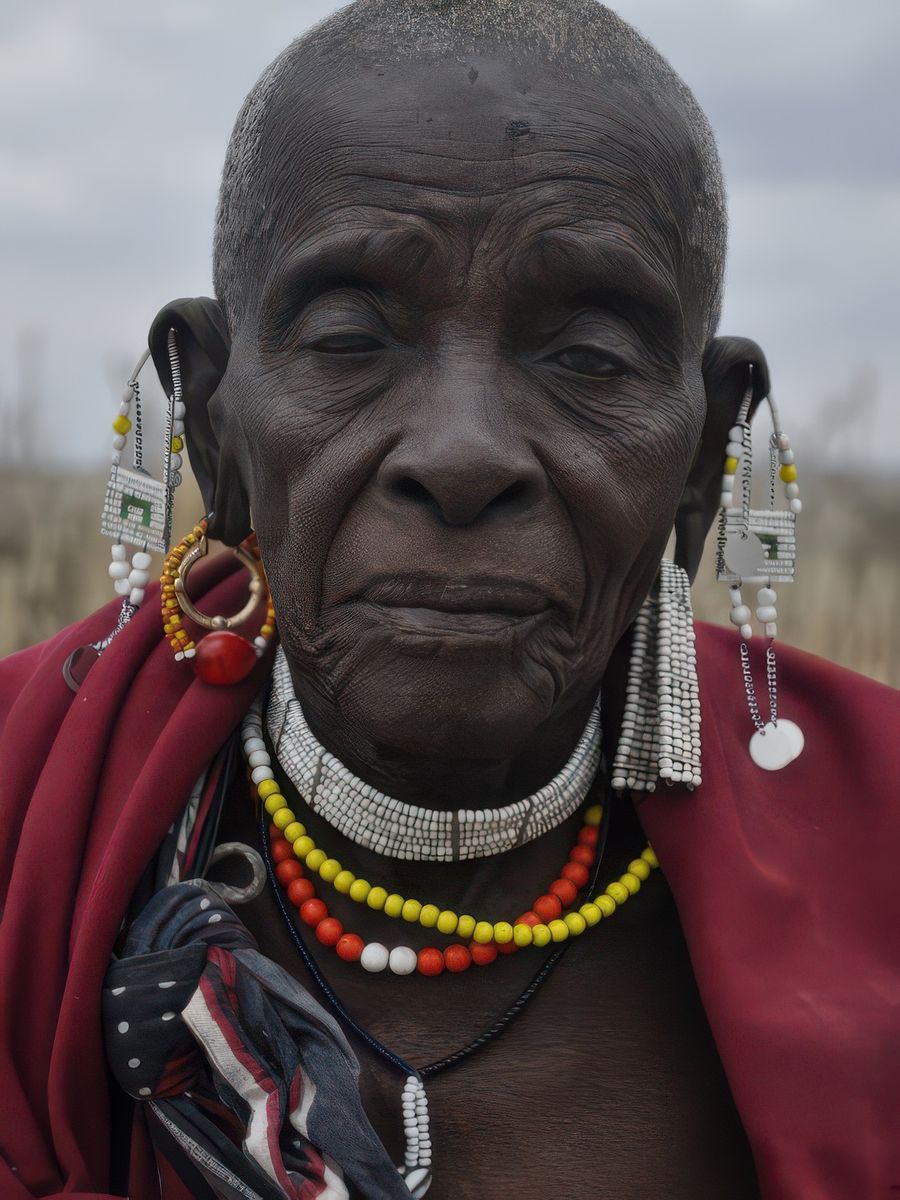Vieille femme Masai