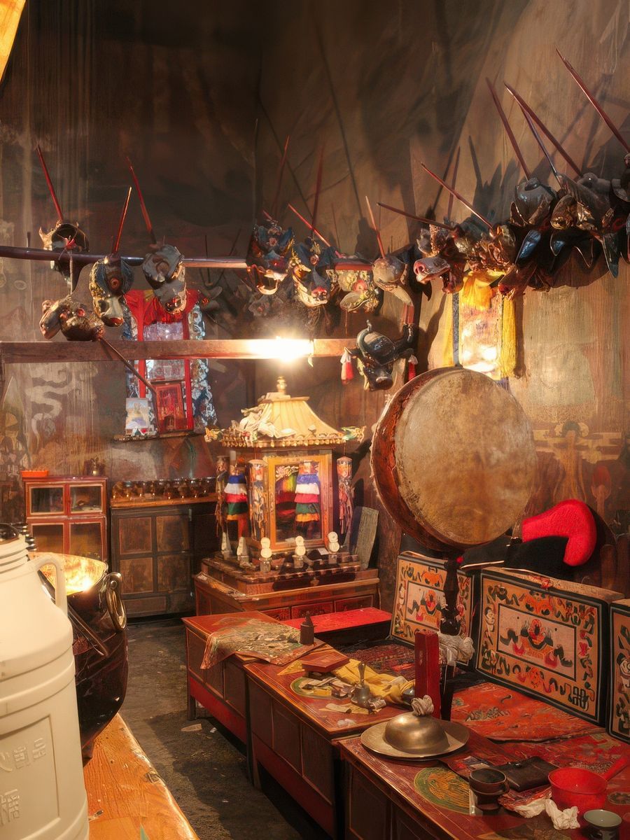 Monastère de Pelkor Chode. La chapelle des protecteurs gonkhang