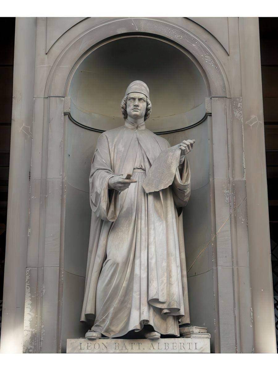 Leon Battista Alberti (1404-1472), écrivain, philosophe, peintre, architecte.