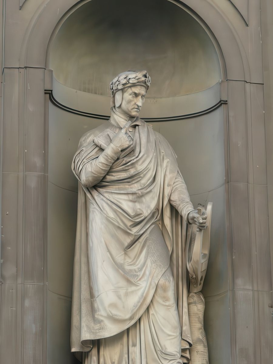 Dante Alighieri (1265-1321) poète, homme politique et écrivain florentin.
