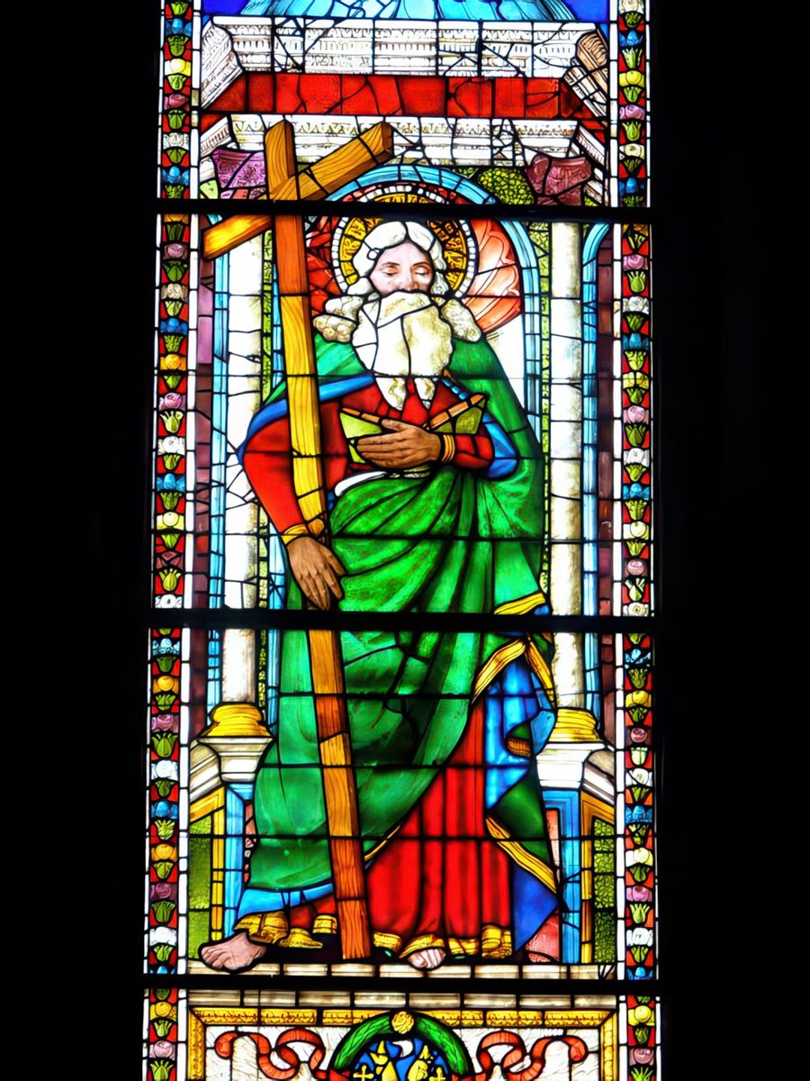 Vitrail de la chapelle Pazzi d'Alesso Baldovinetti.