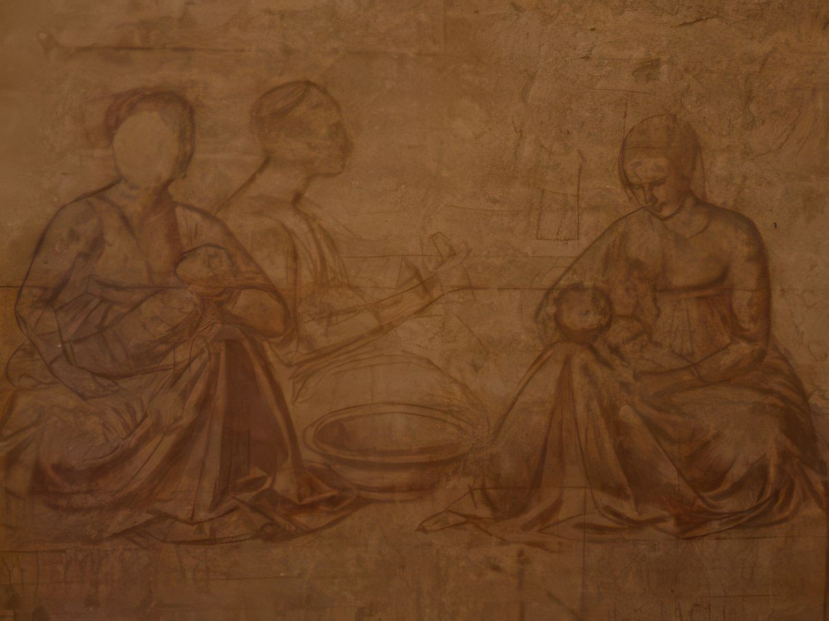 Muséo dellla Sinopie. Les sinopias sont le dessin préparatoire des fresques, exécuté sur le mortier avant la couche d'enduit avec un pigment minéral ocre rose provenant de la ville turque de Sinope, sur la Mer Noire, d'où le nom. Selon une autre version le terme "sinopia" serait une référence à la terre de Sienne avec laquelle différents peintres traçaient leurs ébauches.