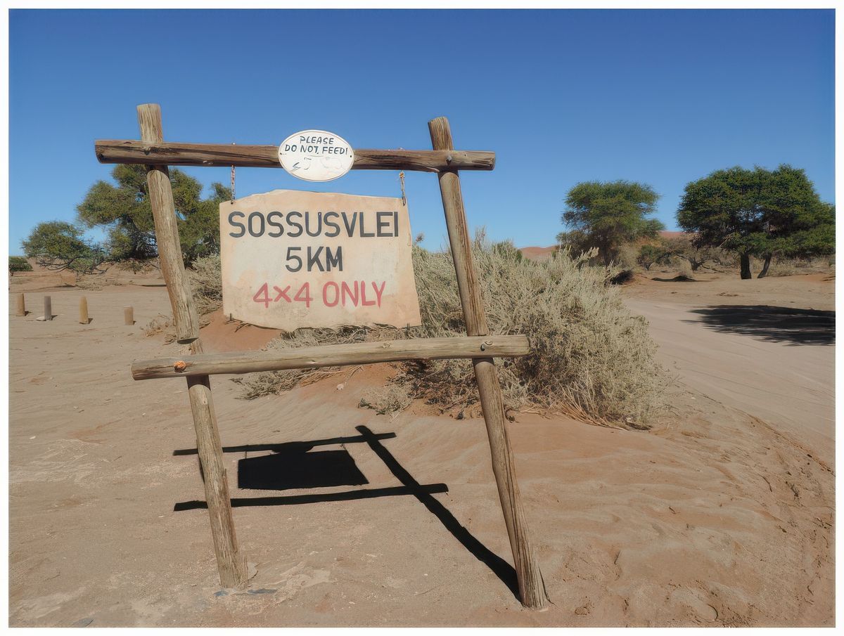 Pour aller à Deadvlei il faut prendre un4x4 pour parcourir 5 km de piste de sable