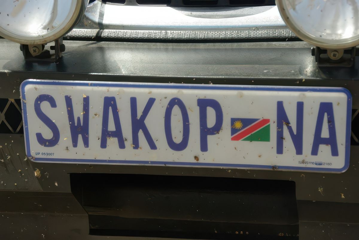 Swakopmund, les plaques d'immatriculation