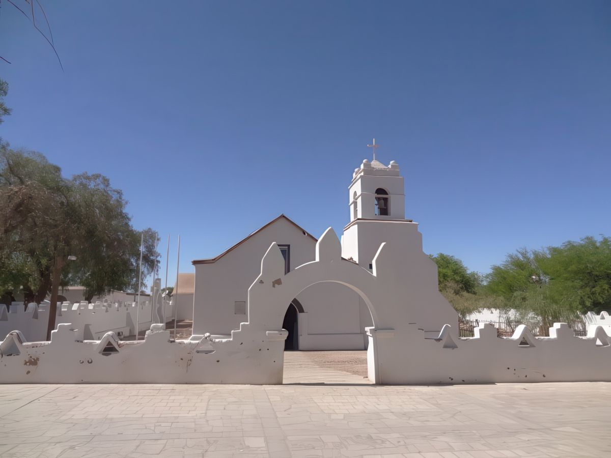 L'église de San Pedro de Atacama, faite en bois de cactus
