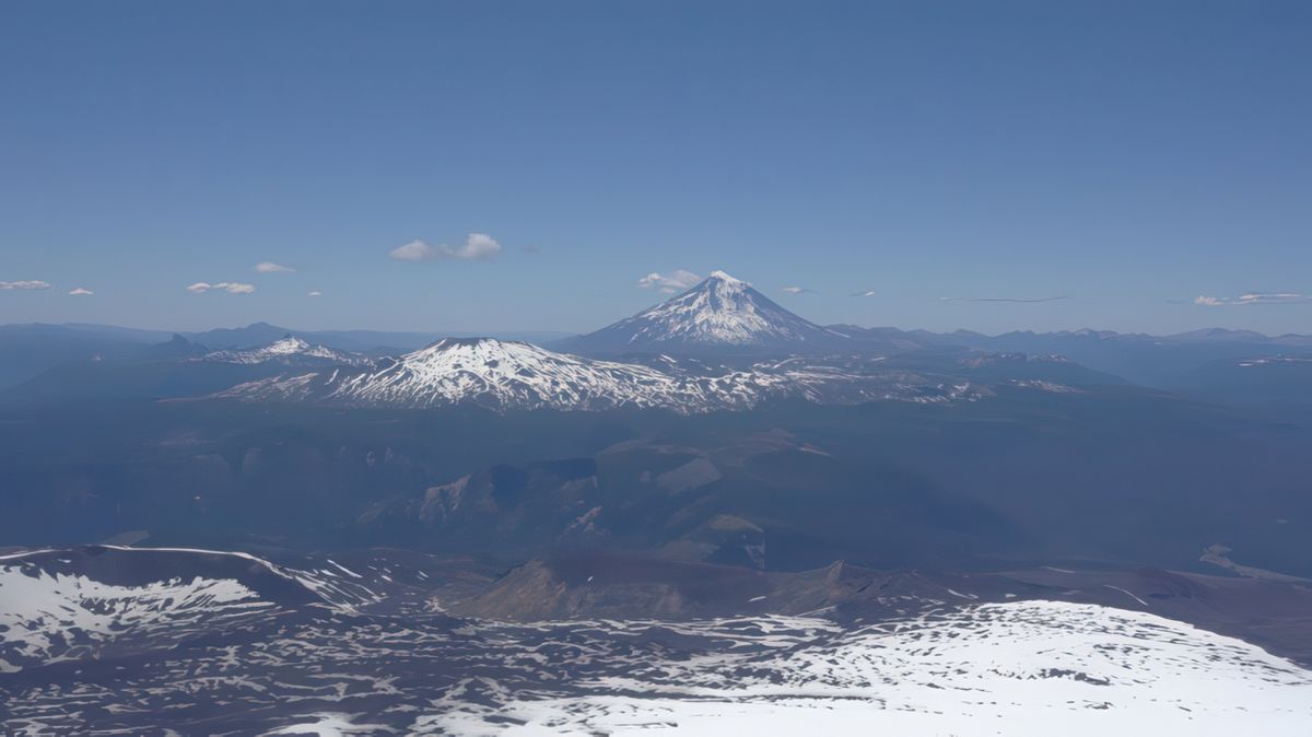 La vue depuis le volcan