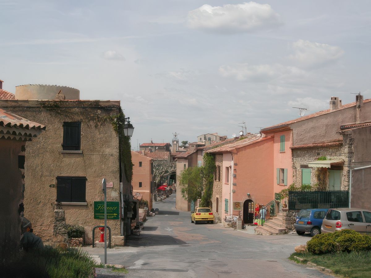 Tourtour : village tout rose dans le vert des collines