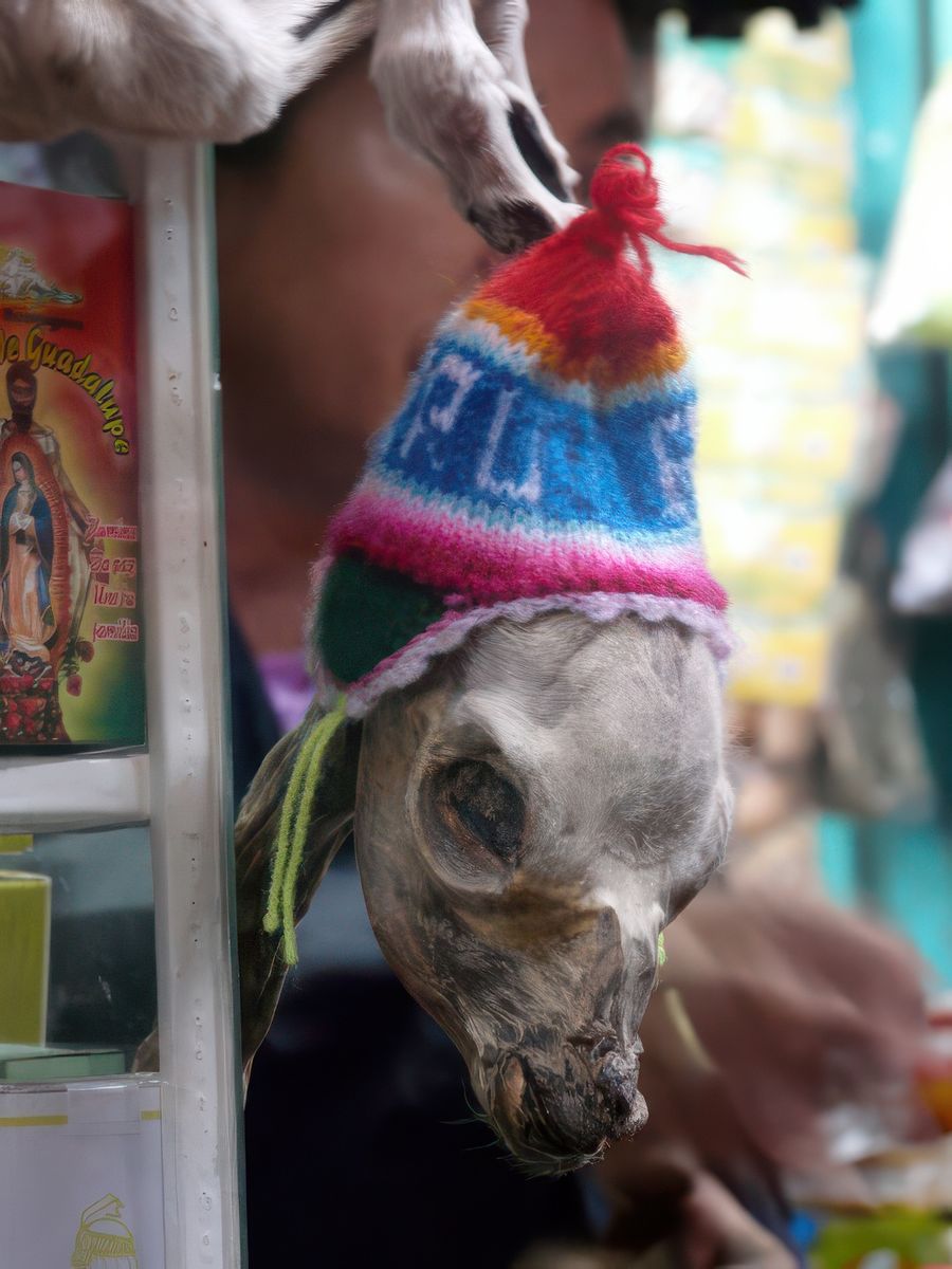 Fœtus de lama pour offrandes