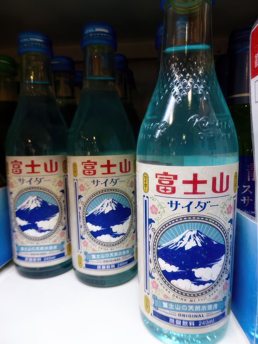 A défaut de voir le mont FUJI, nous achetons de l'eau à son effigie.