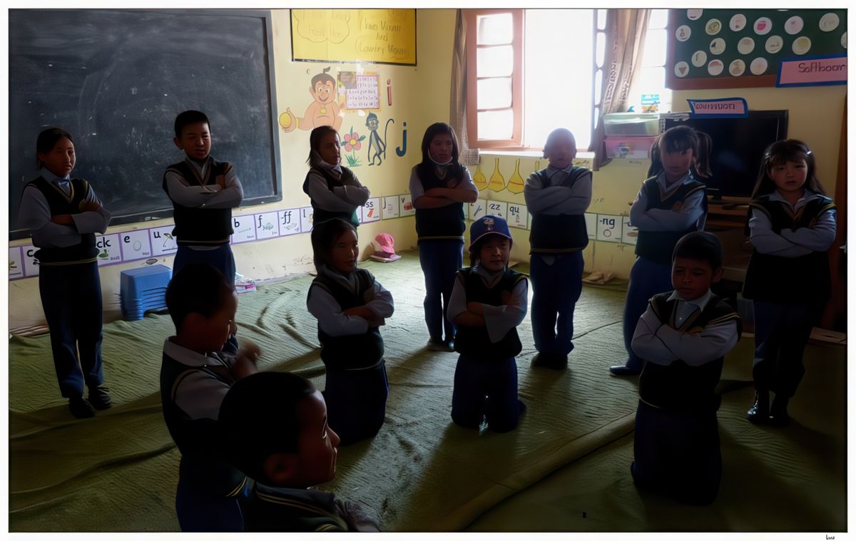 Cette école a pour but d’élever les enfants tibétains selon leur propre culture, en donnant une place importante à la prière quotidienne, à la méditation et à l’application des valeurs véhiculées par le Bouddhisme.