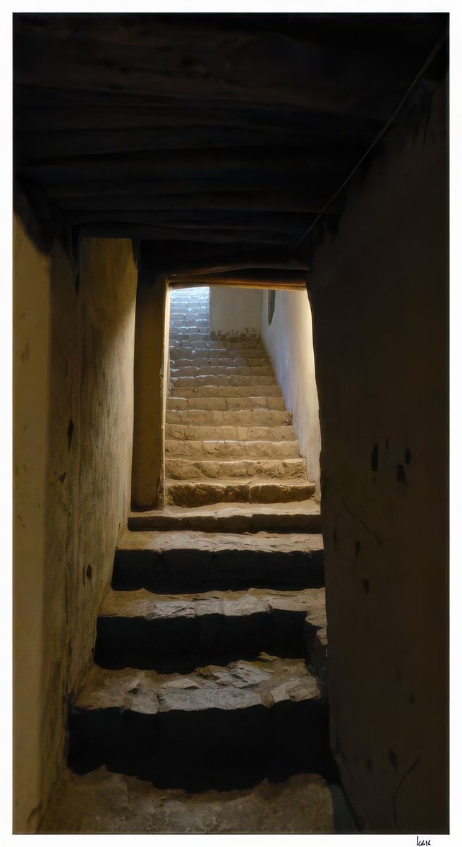 Dans le dédale de ruelles du palais.