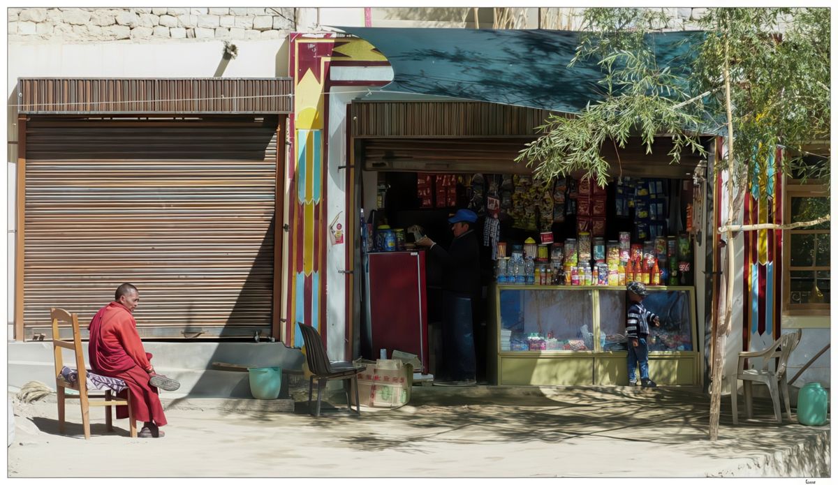 Boutiques le long du chemin, les pèlerins peuvent se ravitailler.