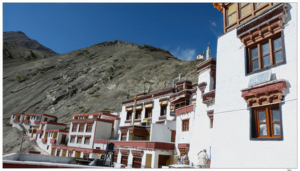 Le monastère de Rizong, qui signifie "forteresse de la montagne", appartient à l'ordre gelupka, les moines doivent observer des règles et normes très strictes, appelées les "règles de Vinaya", et obéir aux trois vœux religieux fondamentaux de pauvreté, de chasteté et d'obéissance.