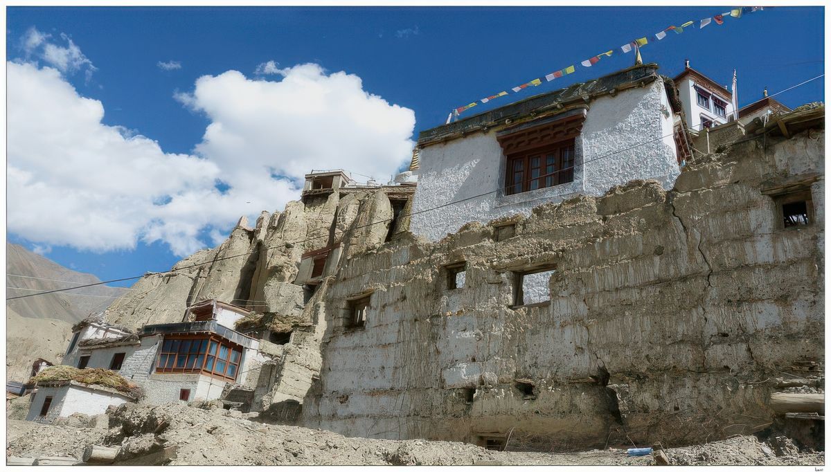 Nous allons rentrer dans une maison ladakhi...