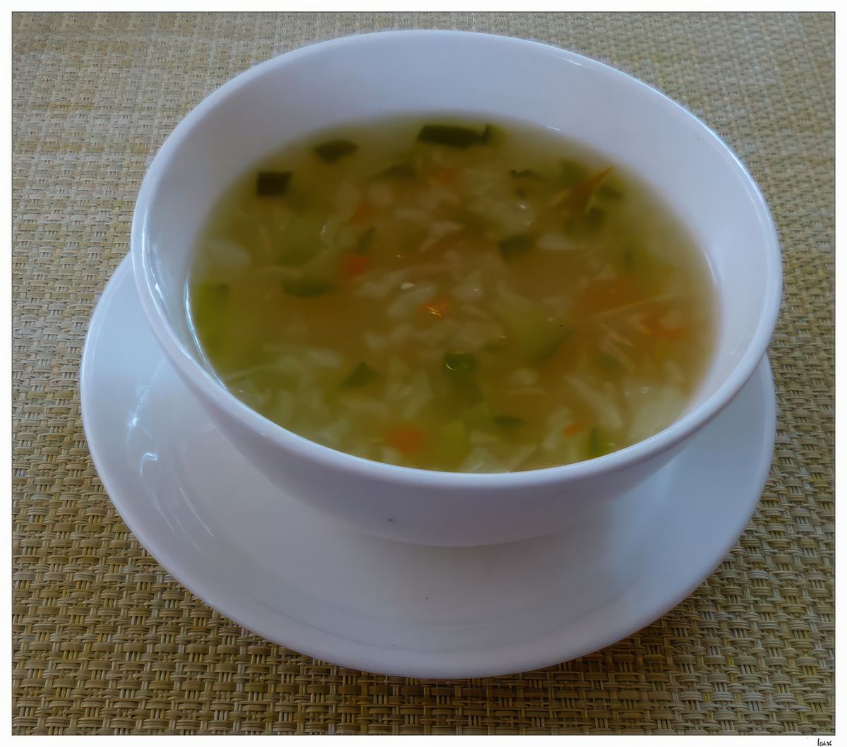 Pause déjeuner, en entrée une bonne soupe!