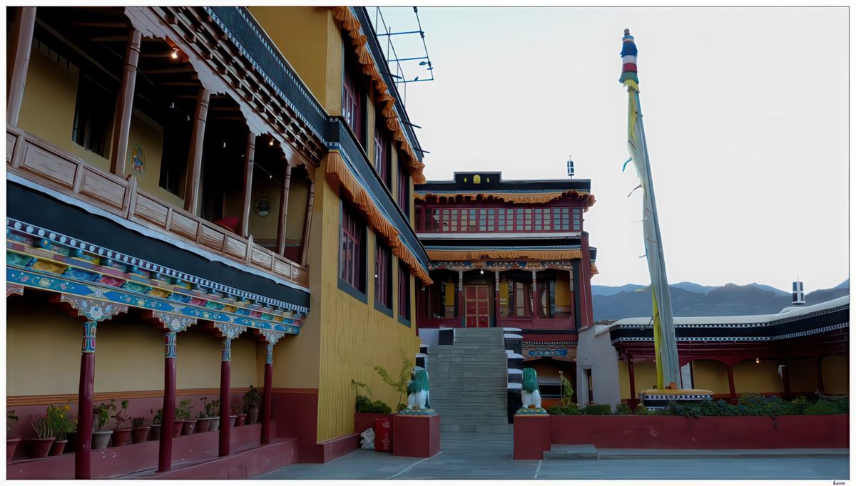Le monastère a été construit au XVe siècle par Palden Zangpo sur le site d’un précédent monastère fondé par Jangsem Sherab Zangpo, son professeur.
