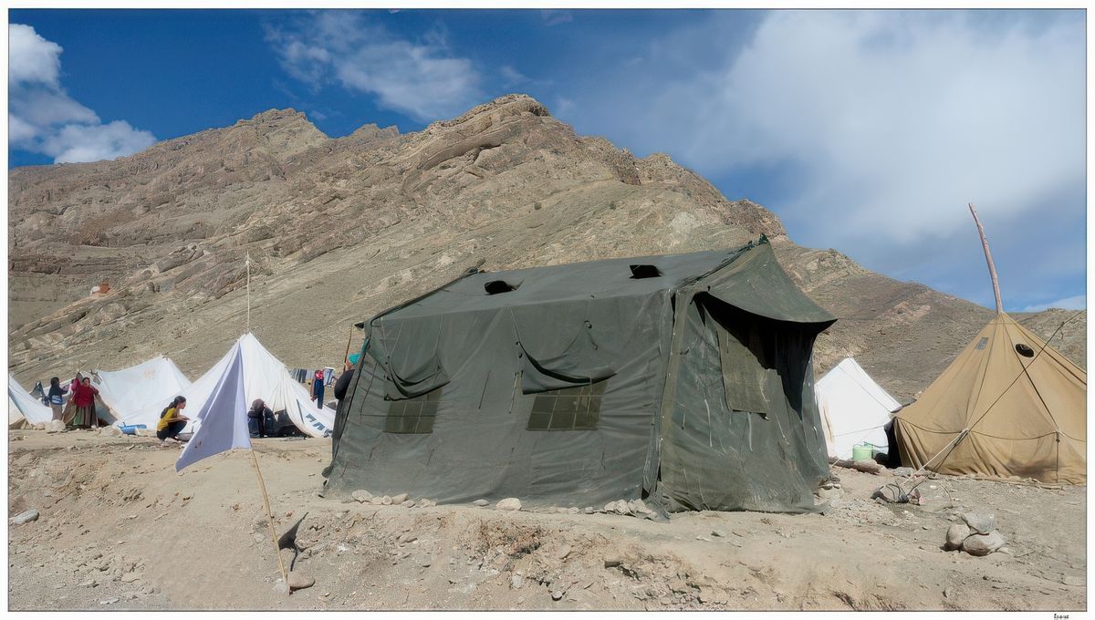 Des campements sont installés pour l’occasion dans la vallée de l’Indus pour les pèlerins.