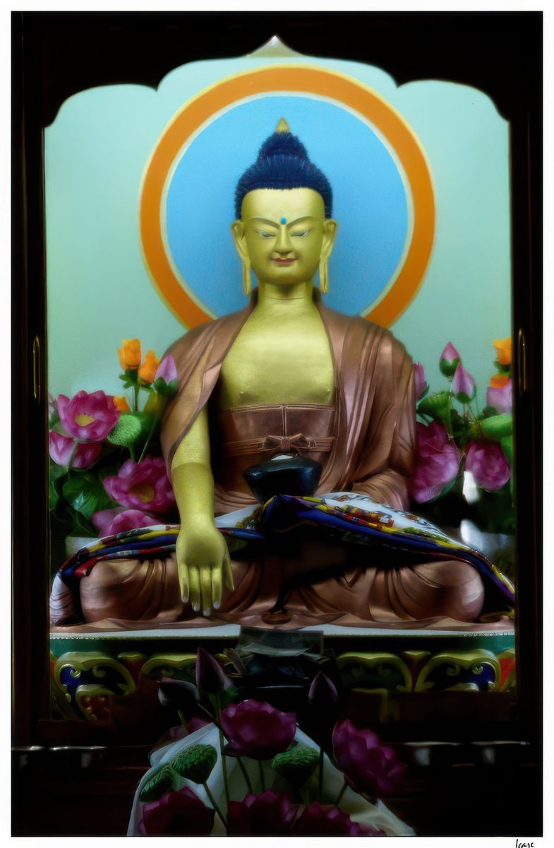 Shakyamuni, le Bouddha historique vécut dans le nord de l’Inde il y a environ 2 500 ans. Héritier des Shakya dont le royaume se trouvait sur les contreforts de l’Himalaya, il renonça à sa vie princière pour rechercher une solution aux souffrances des êtres humains.