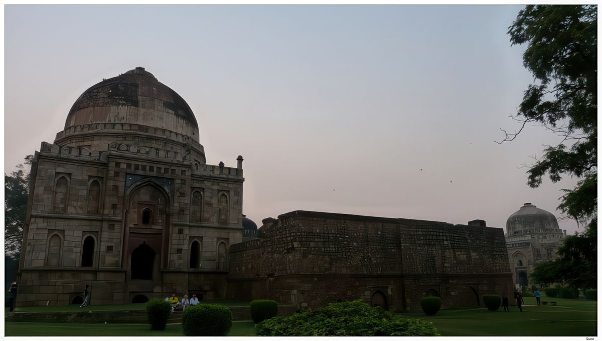 Le Bara Gumbad, est un des édifices les plus impressionnants du parc. Datant de la fin du XVe siècle, le but de sa construction reste méconnu.