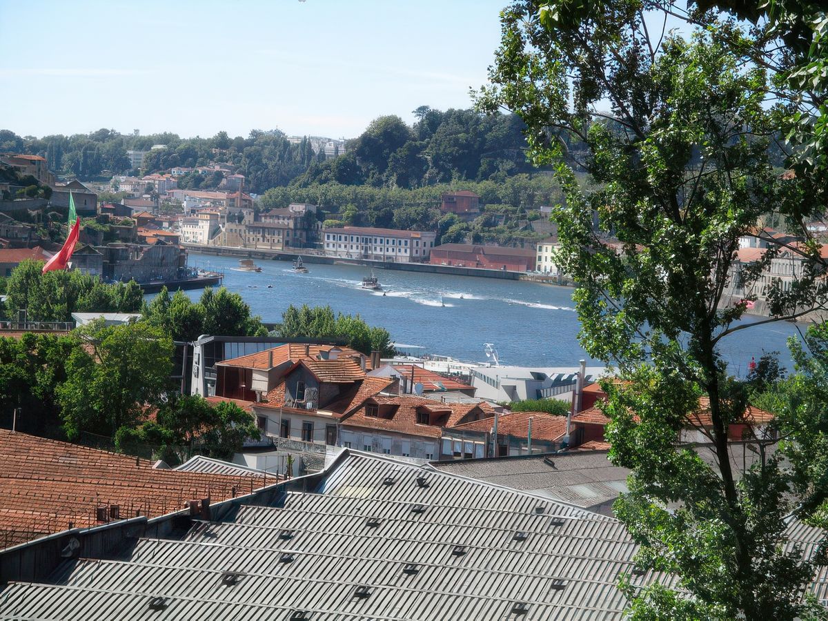 Vue sur les chais et le Douro.