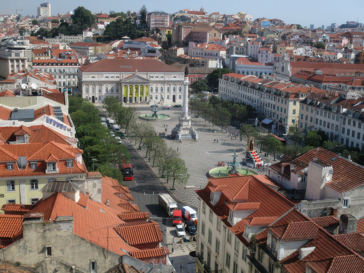 Lisbonne: vue depuis l'elevador de Santa Justa.