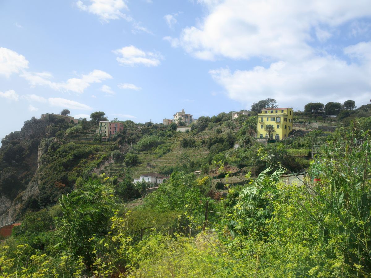 En montant à pied vers Corniglia.