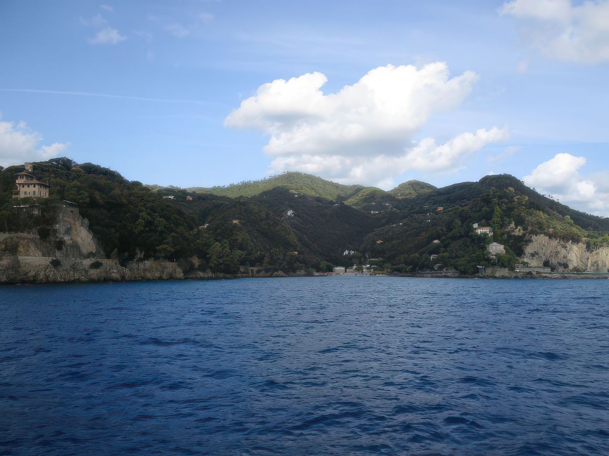 Trajet en bateau, entre Rapallo et Portofino.