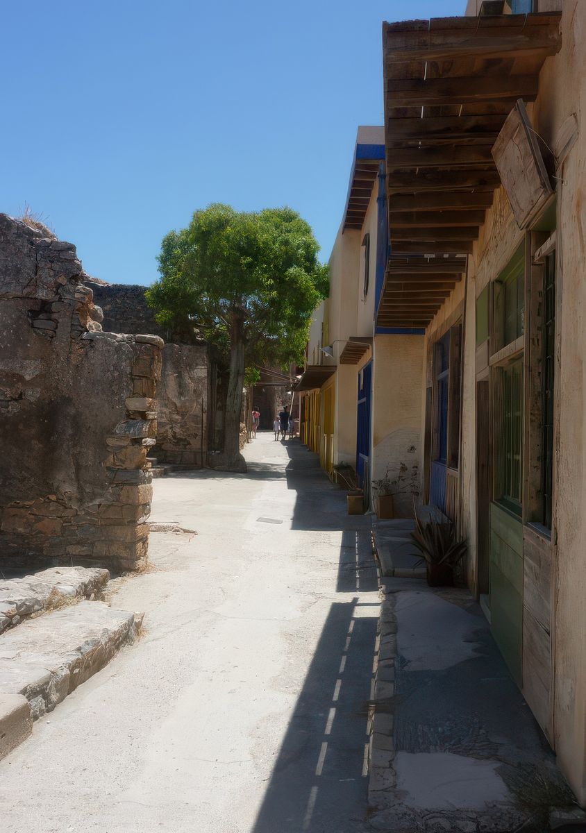 Dans cette rue, des façades de maisons ont été repeintes, c'est maintenant un musée.