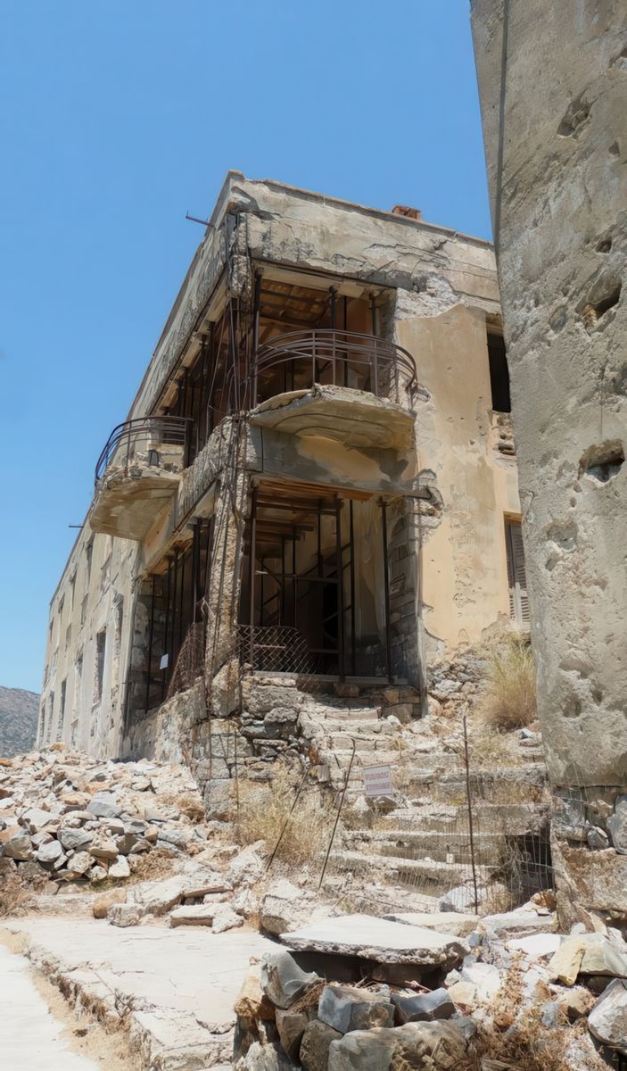 L'hôpital. Au début, les conditions sur l'île étaient horribles. Les malades n'avaient pas de médicaments et ne recevaient pas de soins. Plus tard sont venus des médecins, des infirmières, des prêtres.