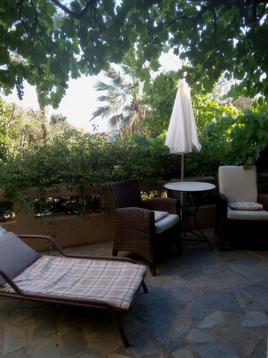 Notre terrasse privée.