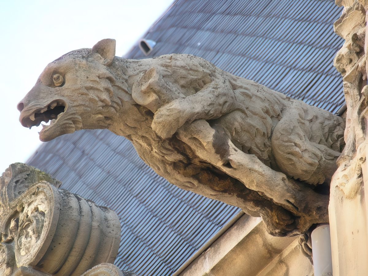 Palais Ducal : l'une des gargouilles en forme d'ours.