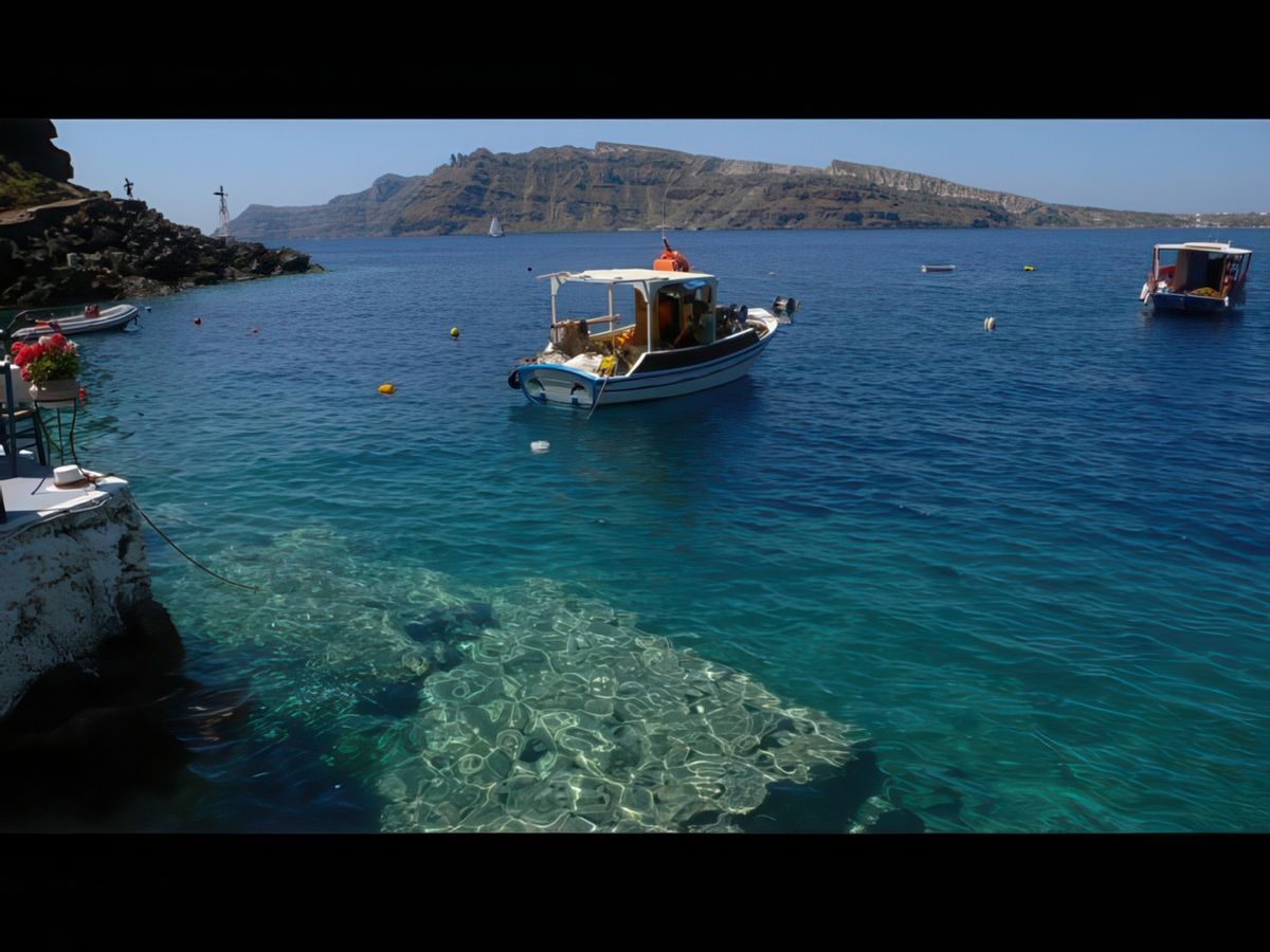 Le port d'Oia (Amoudi)