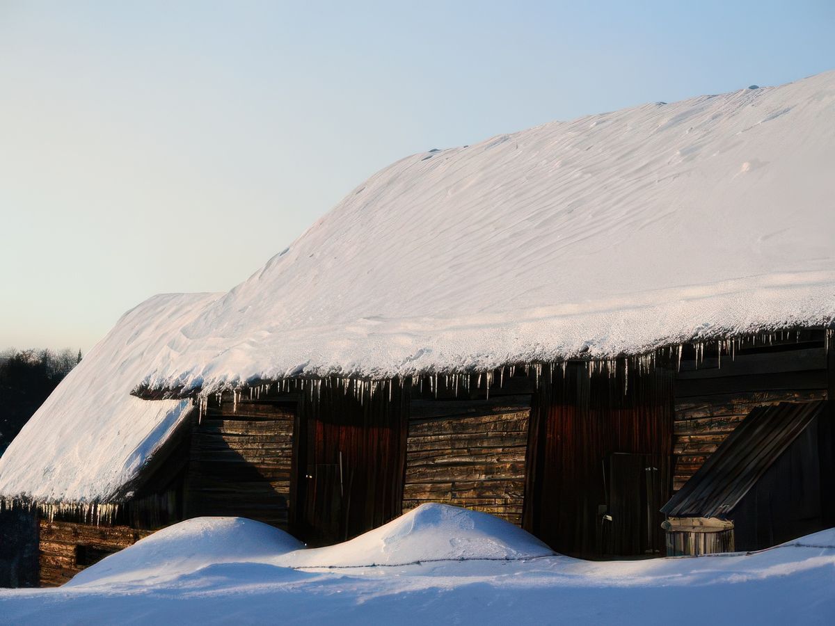 Glace et chalet