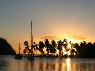 Coucher de soleil à Sainte Lucie !