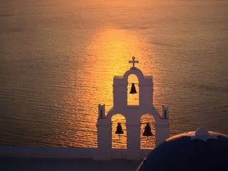 Edifice religieux à Santorin (Grèce)