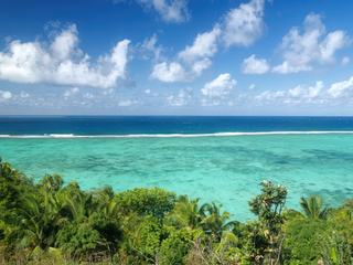 Palette de bleu offerte par l'île Sainte Marie à Madagascar
